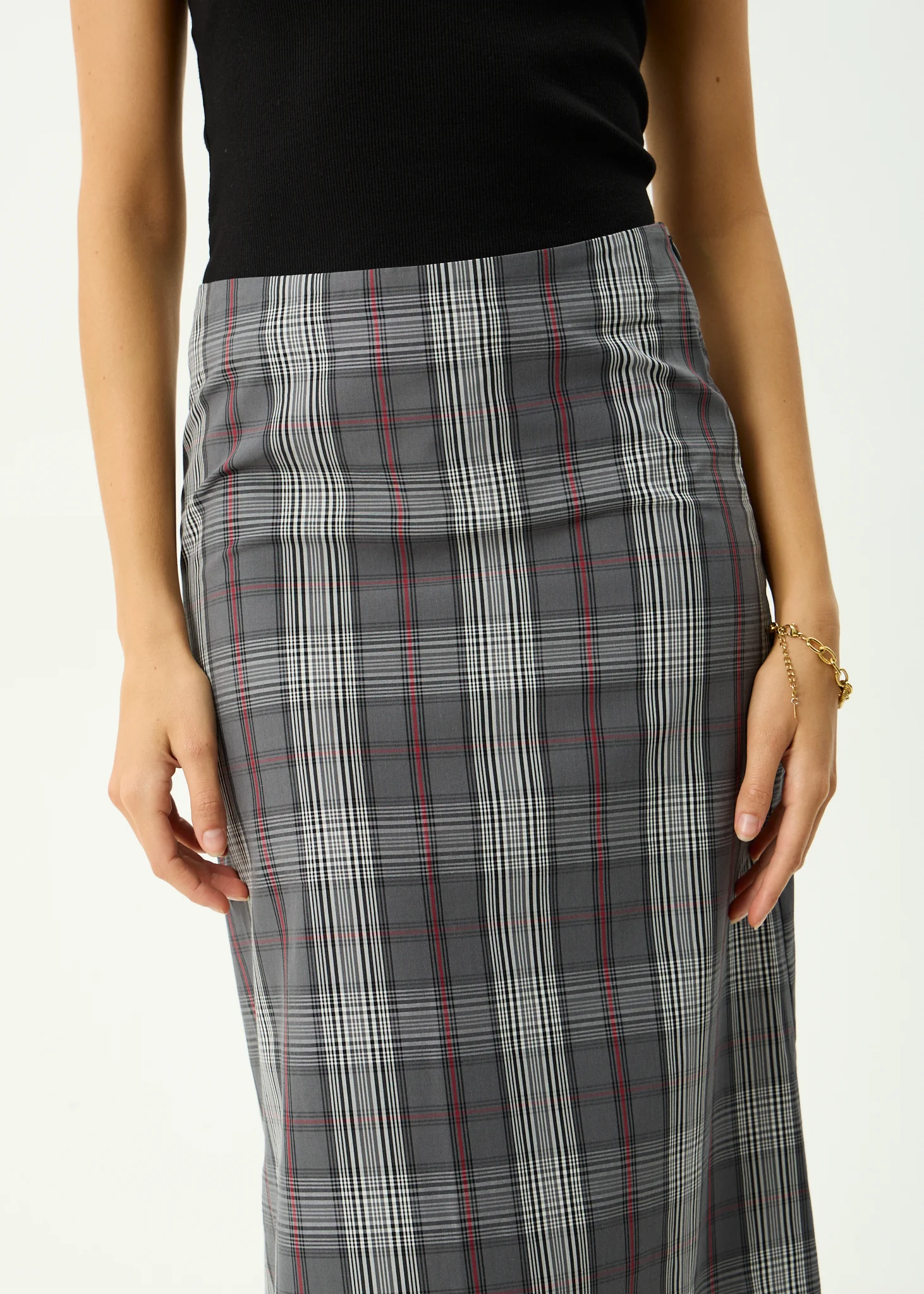 AFENDS Womens Eboni - Midi Skirt - Gunmetal