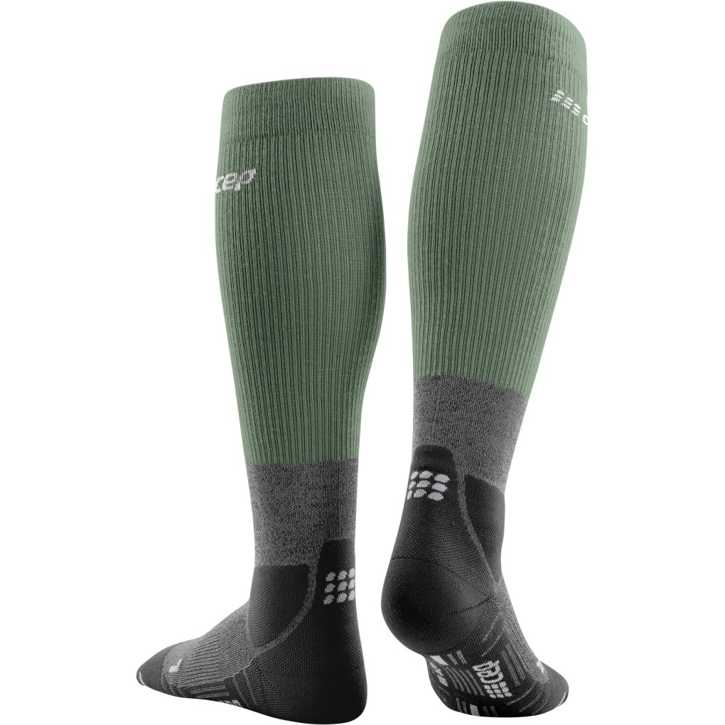 CEP Hiking Merino Compression Socks Men - green/light grey