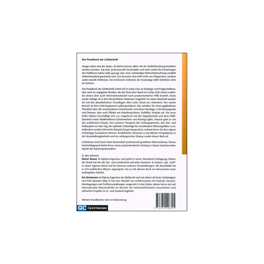 GC Carstensen Verlag Praxisbuch der Lichttechnik – Thomann Ireland