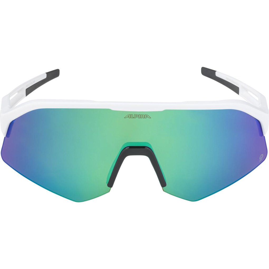 Alpina Sonic HR Q Glasses - white matt/mirror green