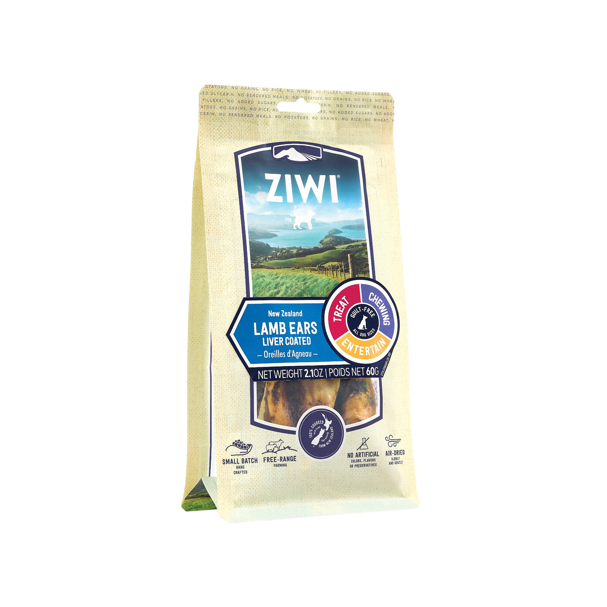 ZIWI Peak Lamb Ears Dog Snack - 60g