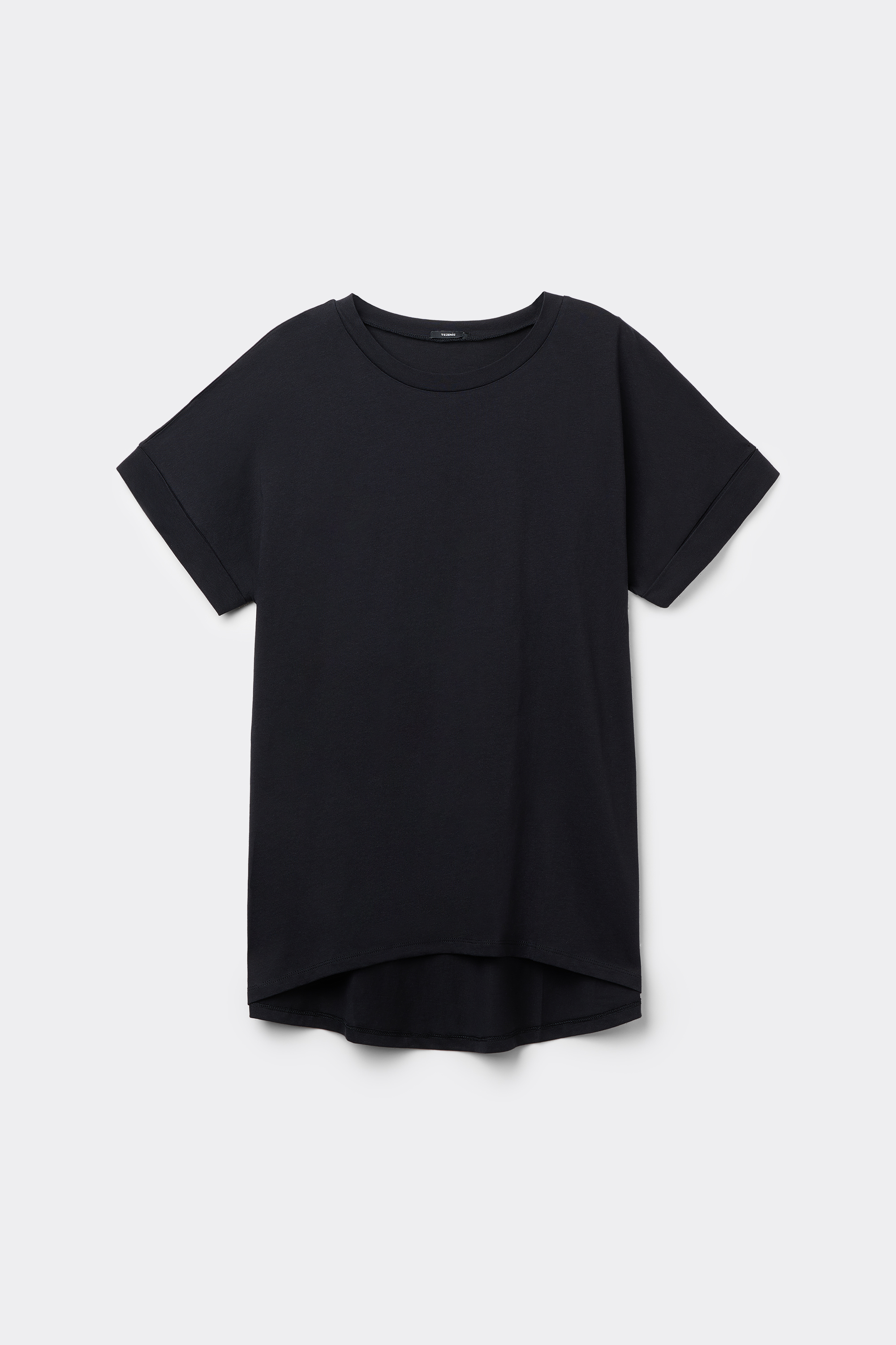 Cotton T-Shirt with Kimono Turn-Up
