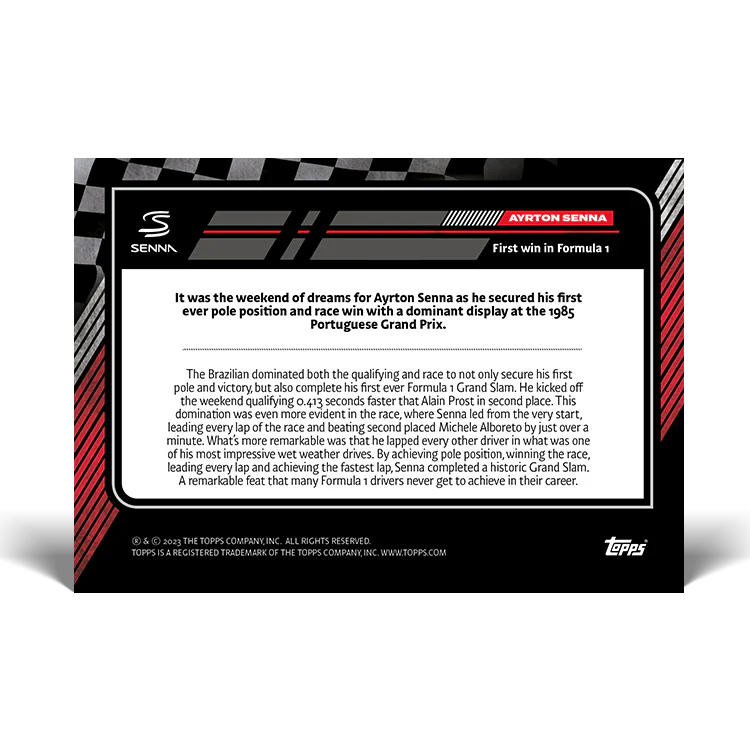 Topps UK - The Story of Senna - Card #9