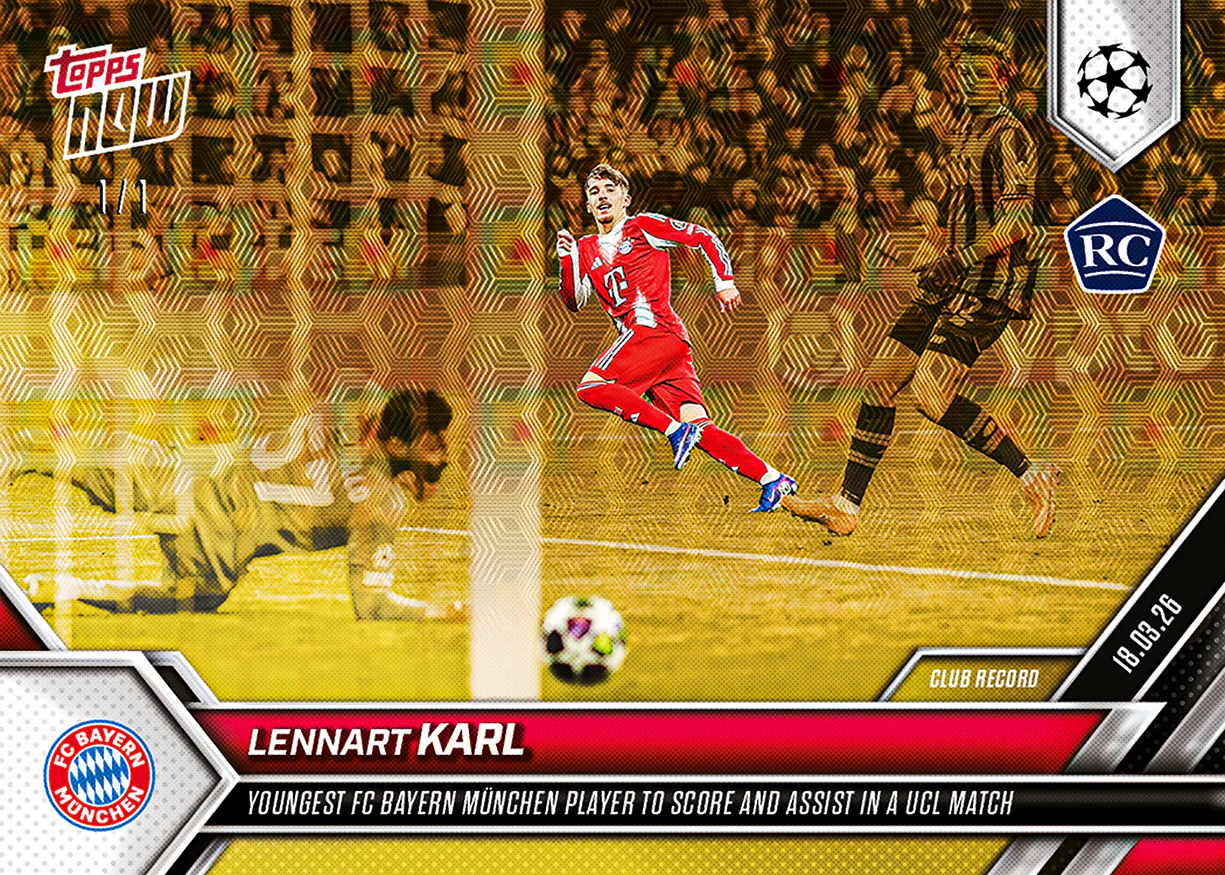 Lennart Karl - 2025-26 UCL Topps NOW® - Card 111 - PR: 2646