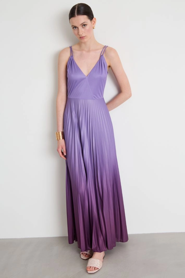 Long gradient jersey dress - LILAC