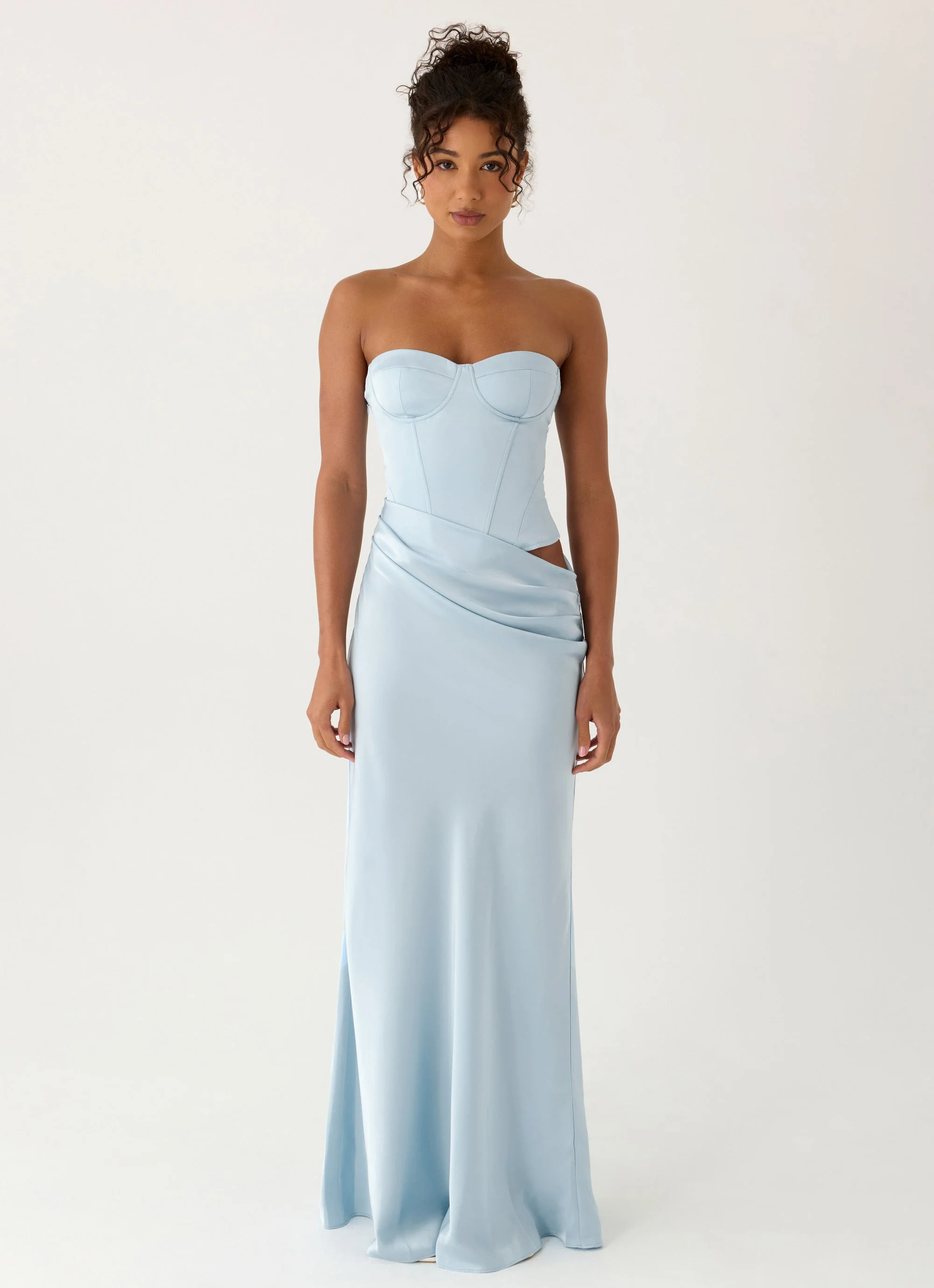 Emory Corset Maxi Dress - Blue