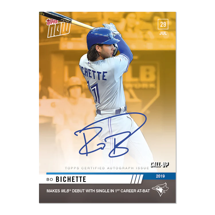 On-Card Autograph # to 1 - Bo Bichette - MLB TOPPS NOW® Card 598F