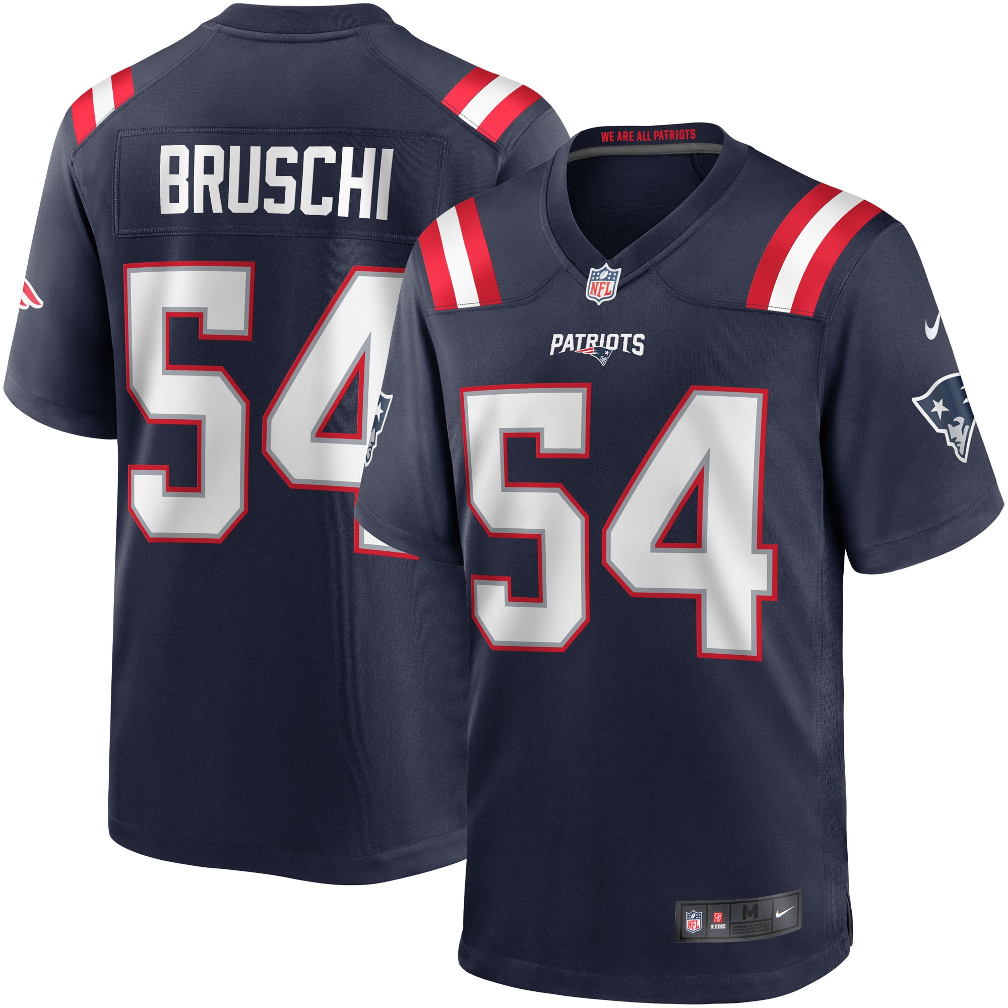 Tedy Bruschi #54 New England Patriots Nike Game NFL Jersey Navy