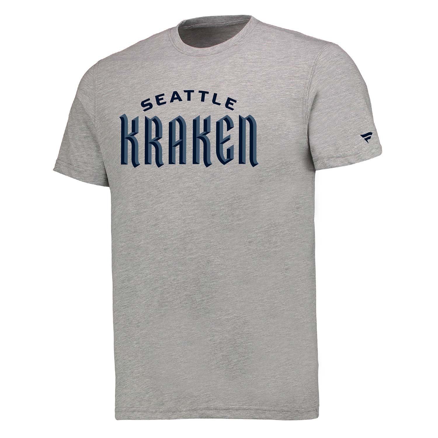 Seattle Kraken Wordmark Fanatics NHL T-Shirt Grey