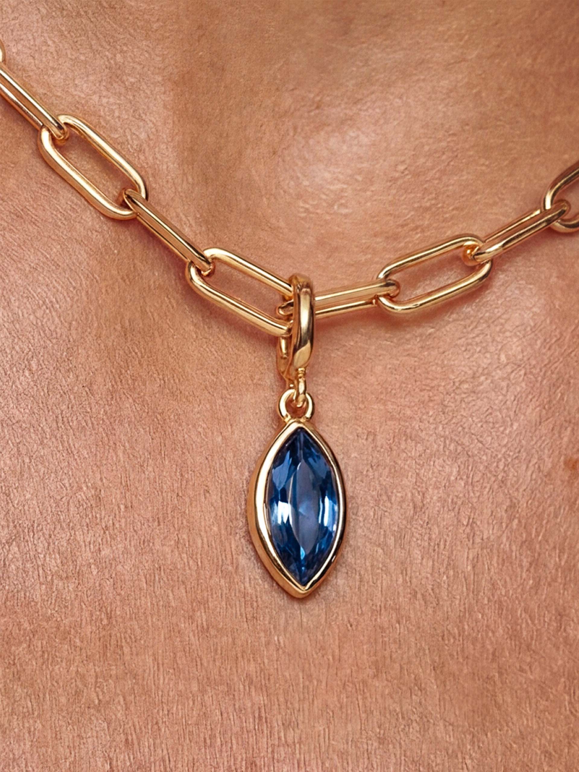 Sapphire Crystal Charm
