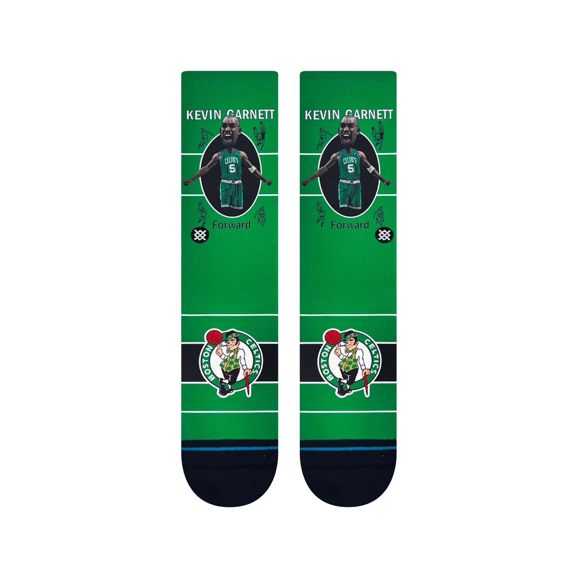 Kevin Garnett Boston Celtics Big Head Stance Crew Socks