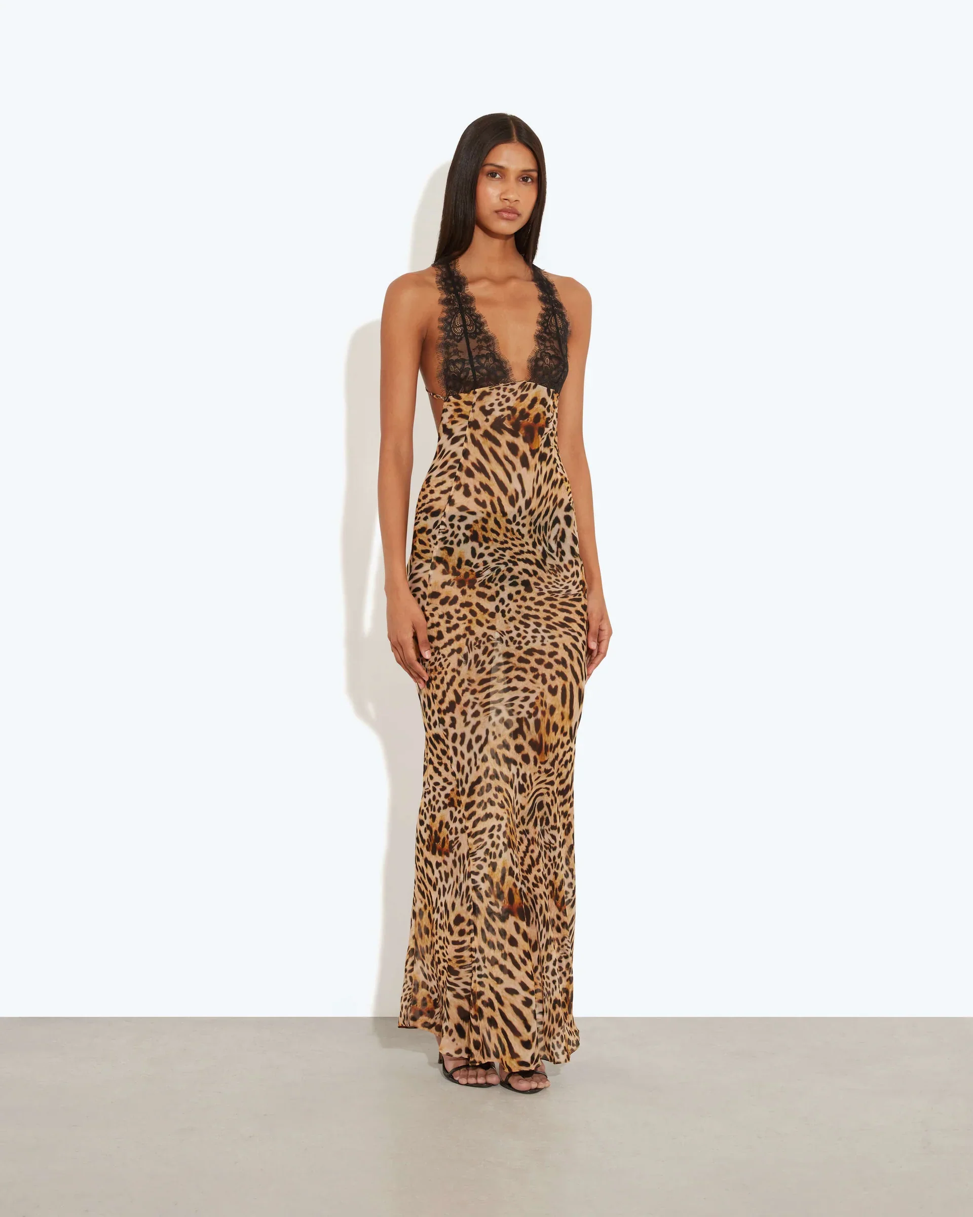 Akima Leopard Slip Dress