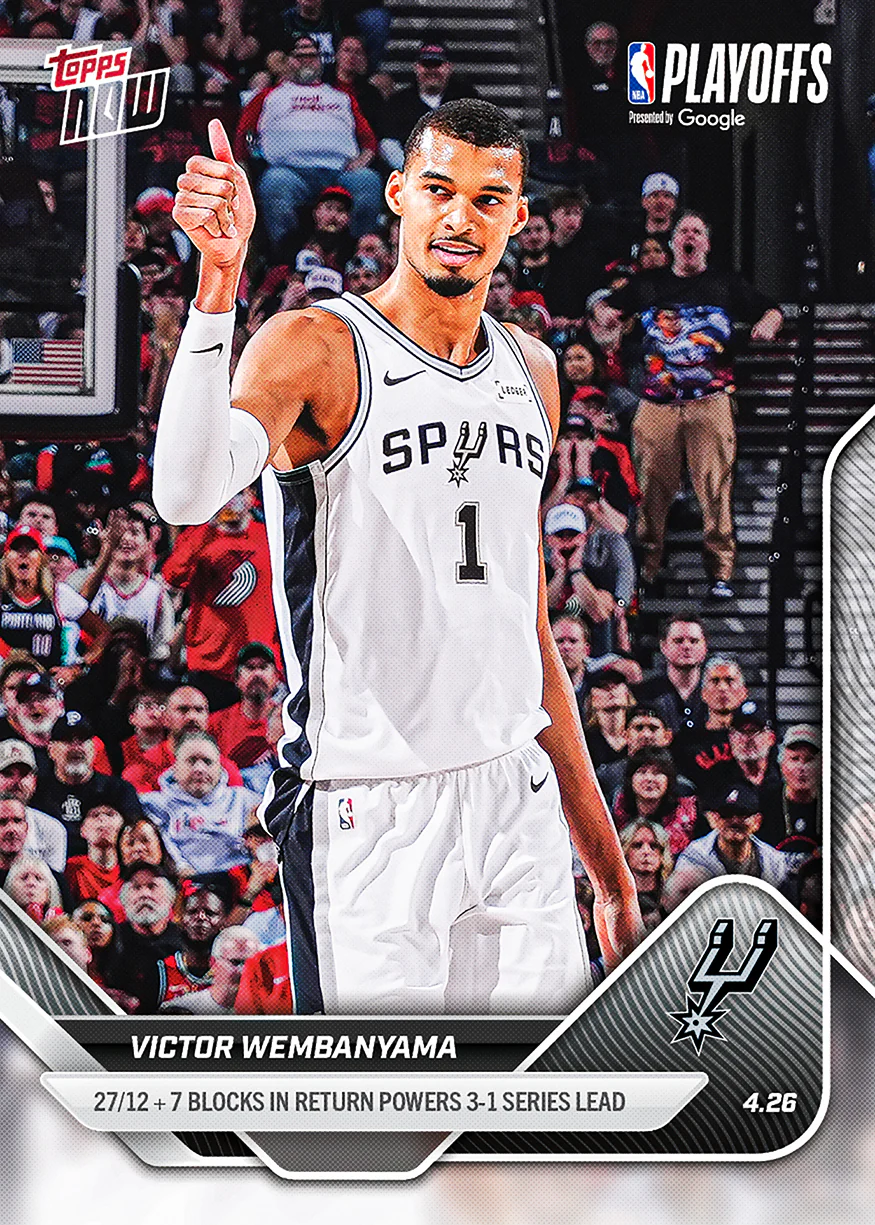Victor Wembanyama - 2025-26 NBA Topps NOW® - Card 279 - PR: 3936
