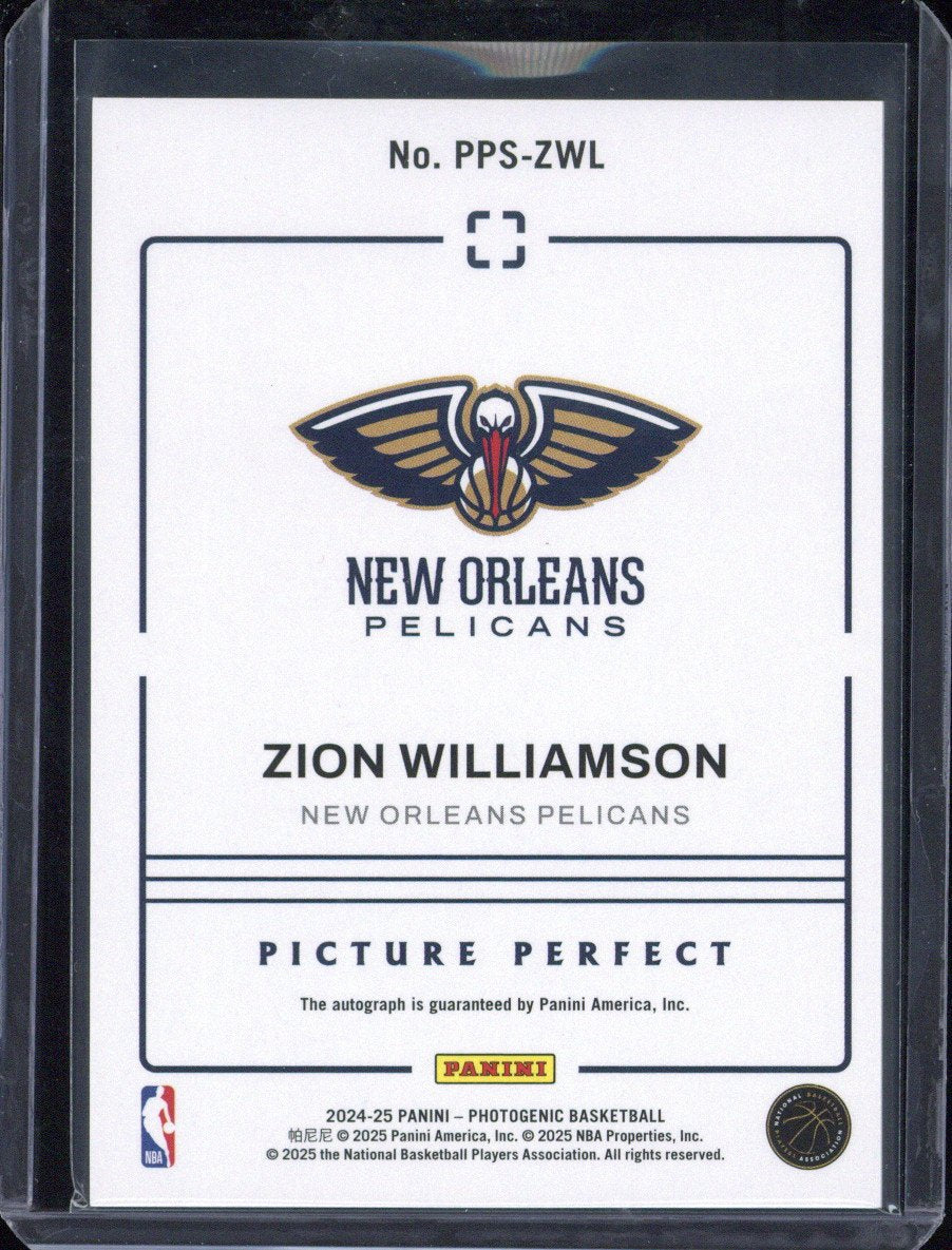 2024-25 Panini Photogenic Basketball Zion Williamson Autograph /49 #PPS-ZWL
