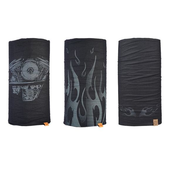 Oxford COMFY HD GRAPHICS 3-PACK Neck Gaiter - Black / GrayRef: od0415 / nw118