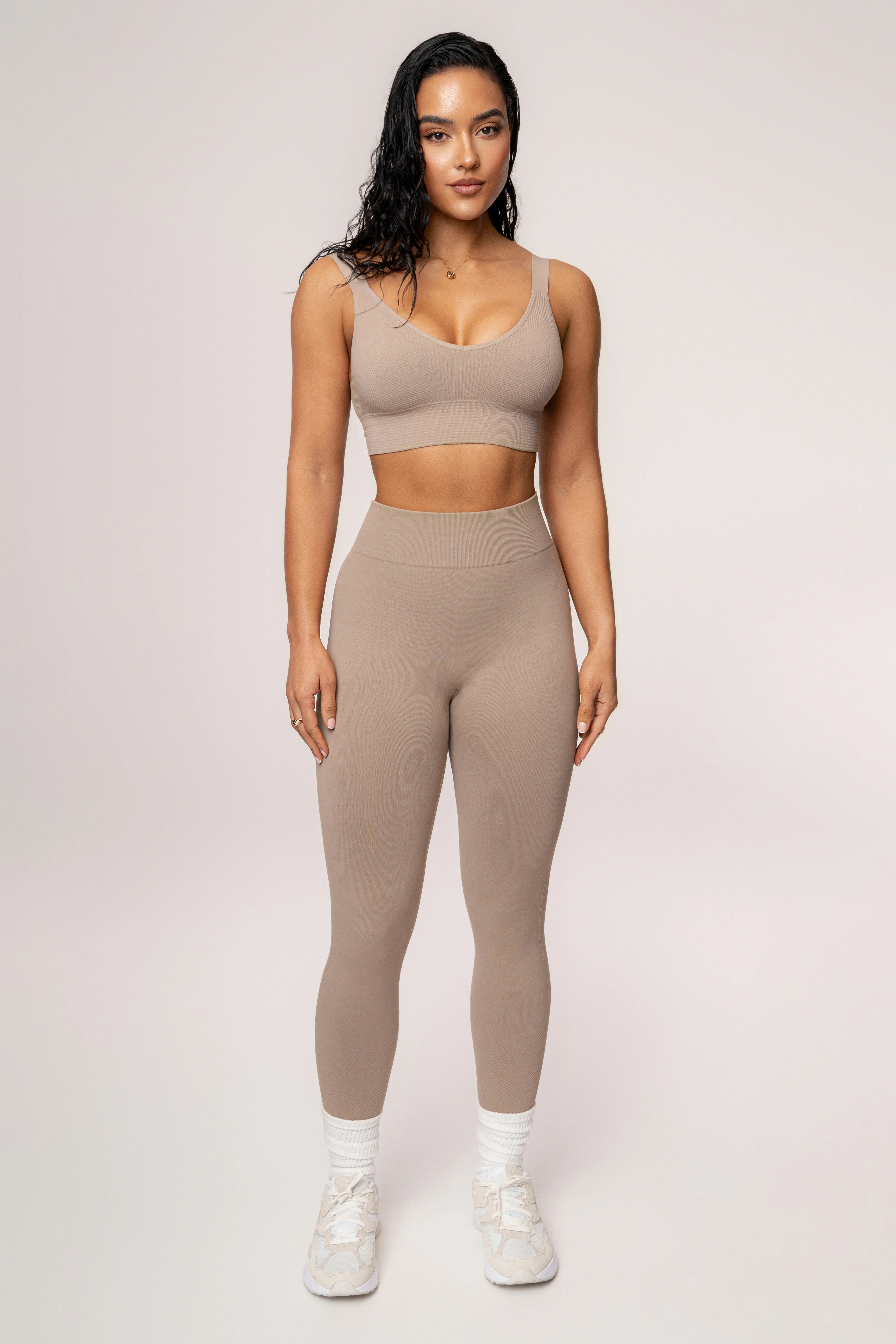 Beige New Flow Active Top