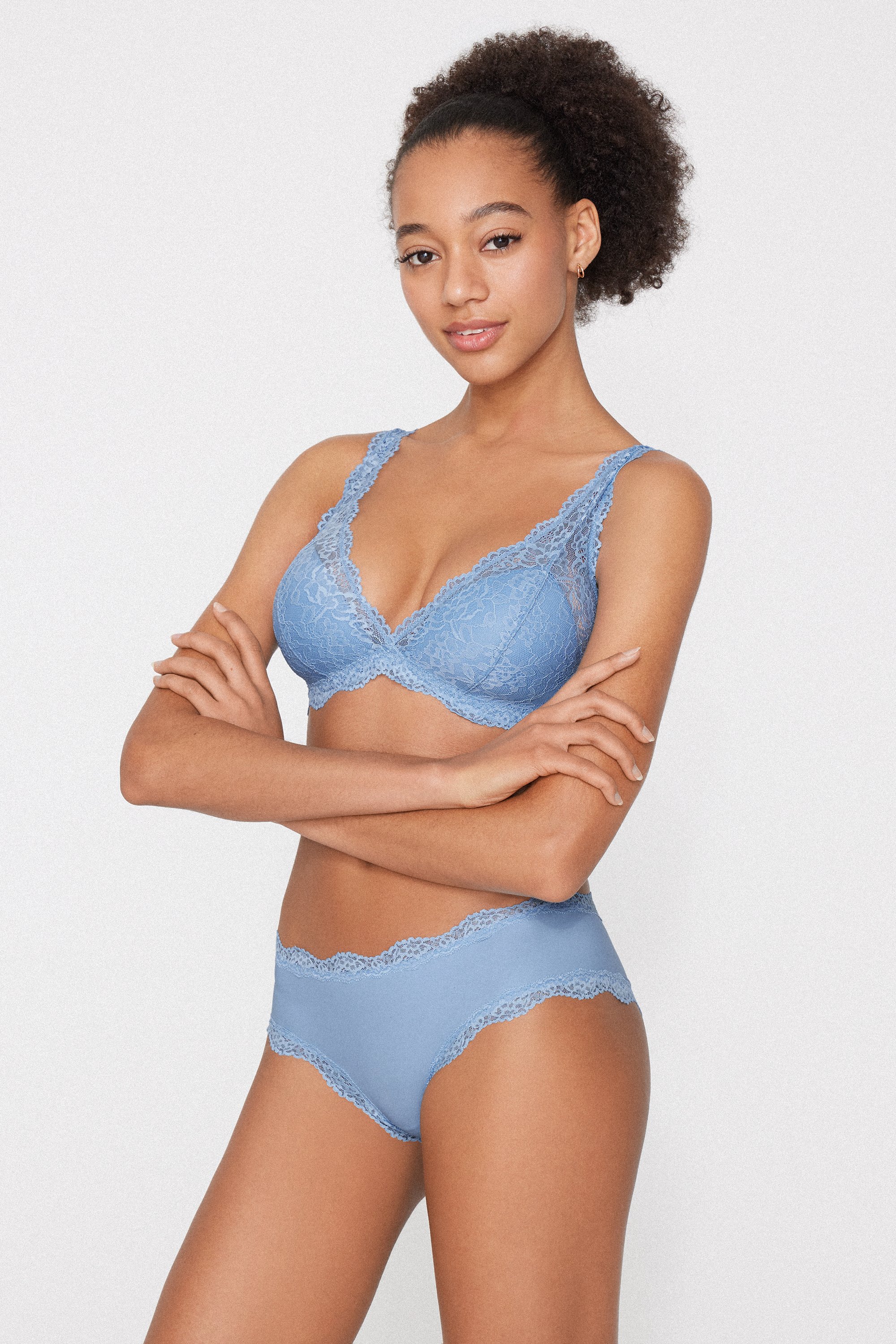 Recycled Lace and Microfibre French Knickers