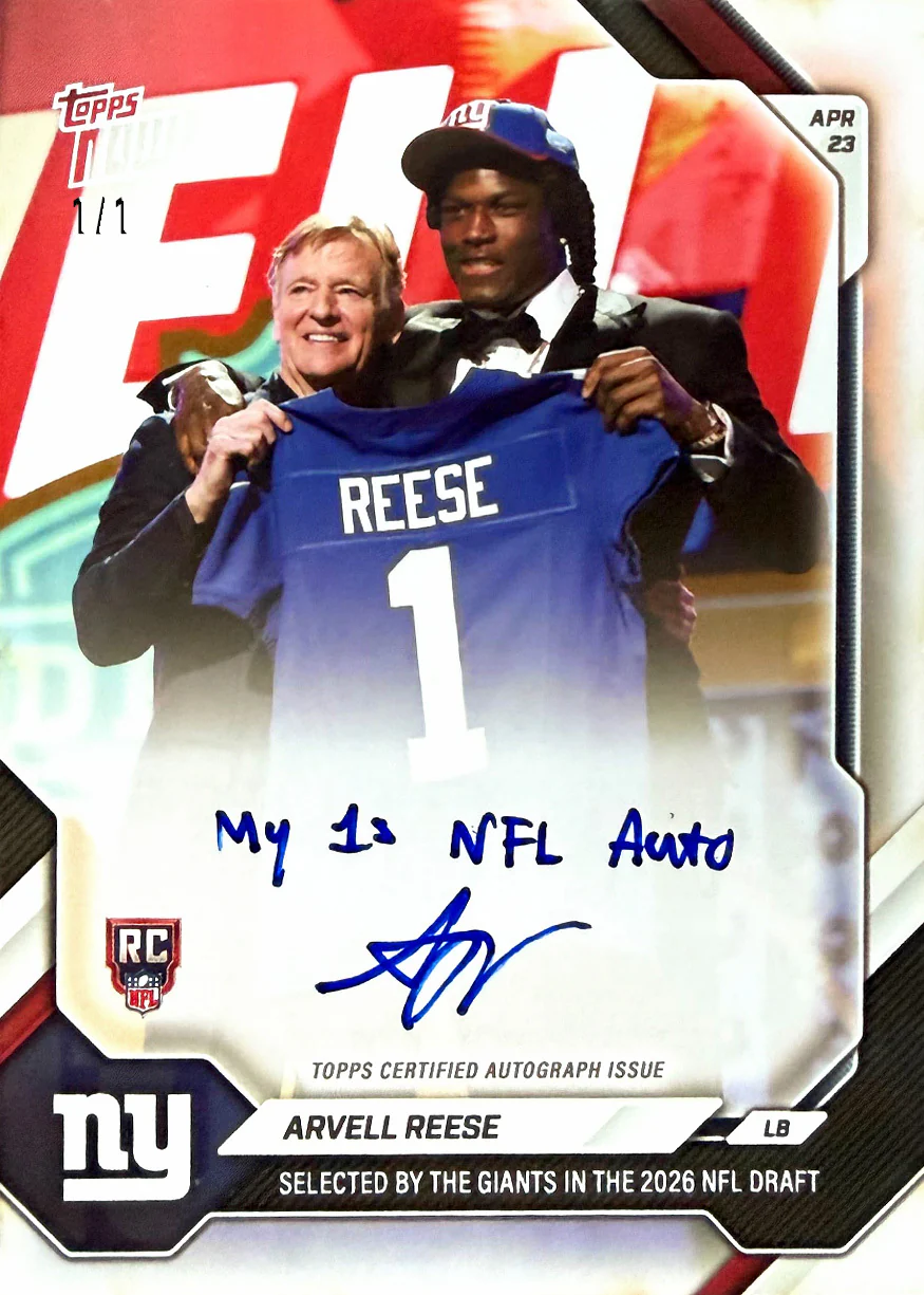Arvell Reese - 2026 NFL Topps NOW® - Card AREE