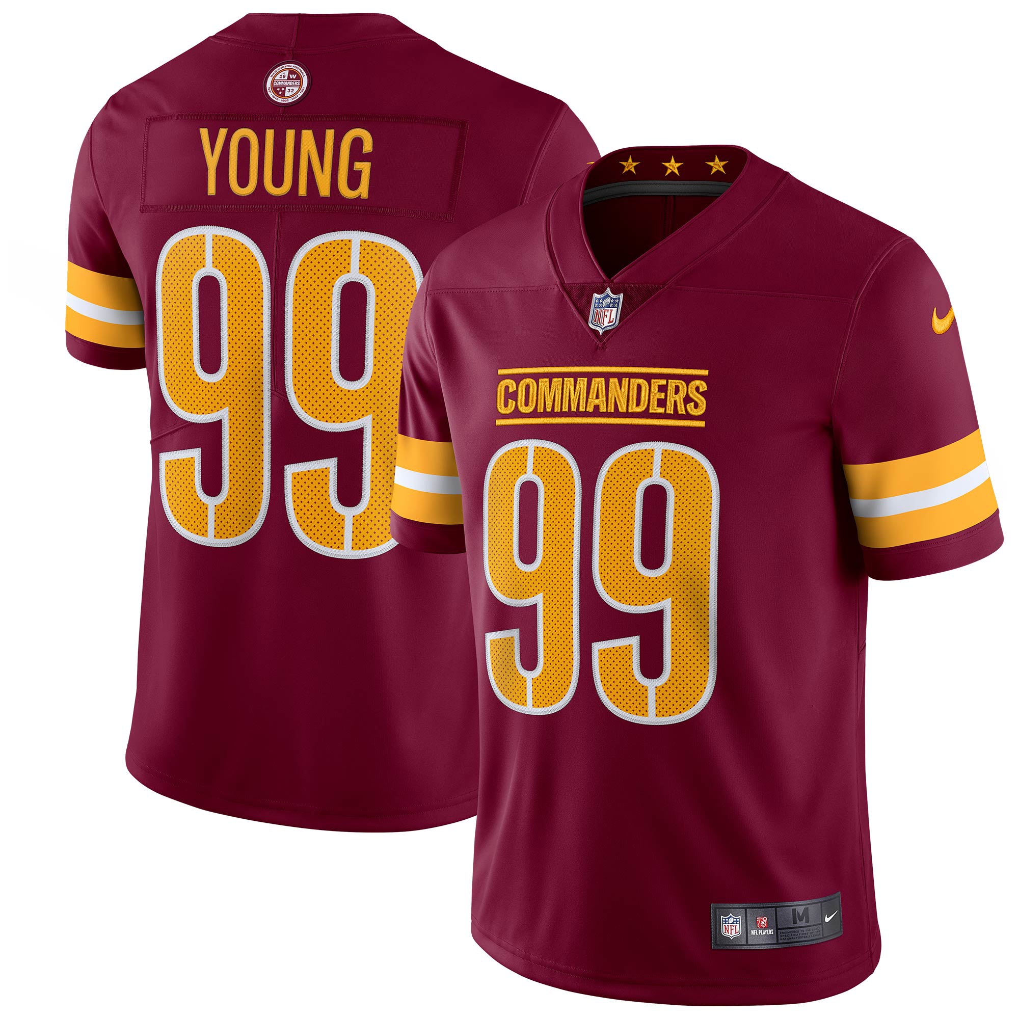 Chase Young #99 Washington Commanders Nike Vapor Limited NFL Jersey Red