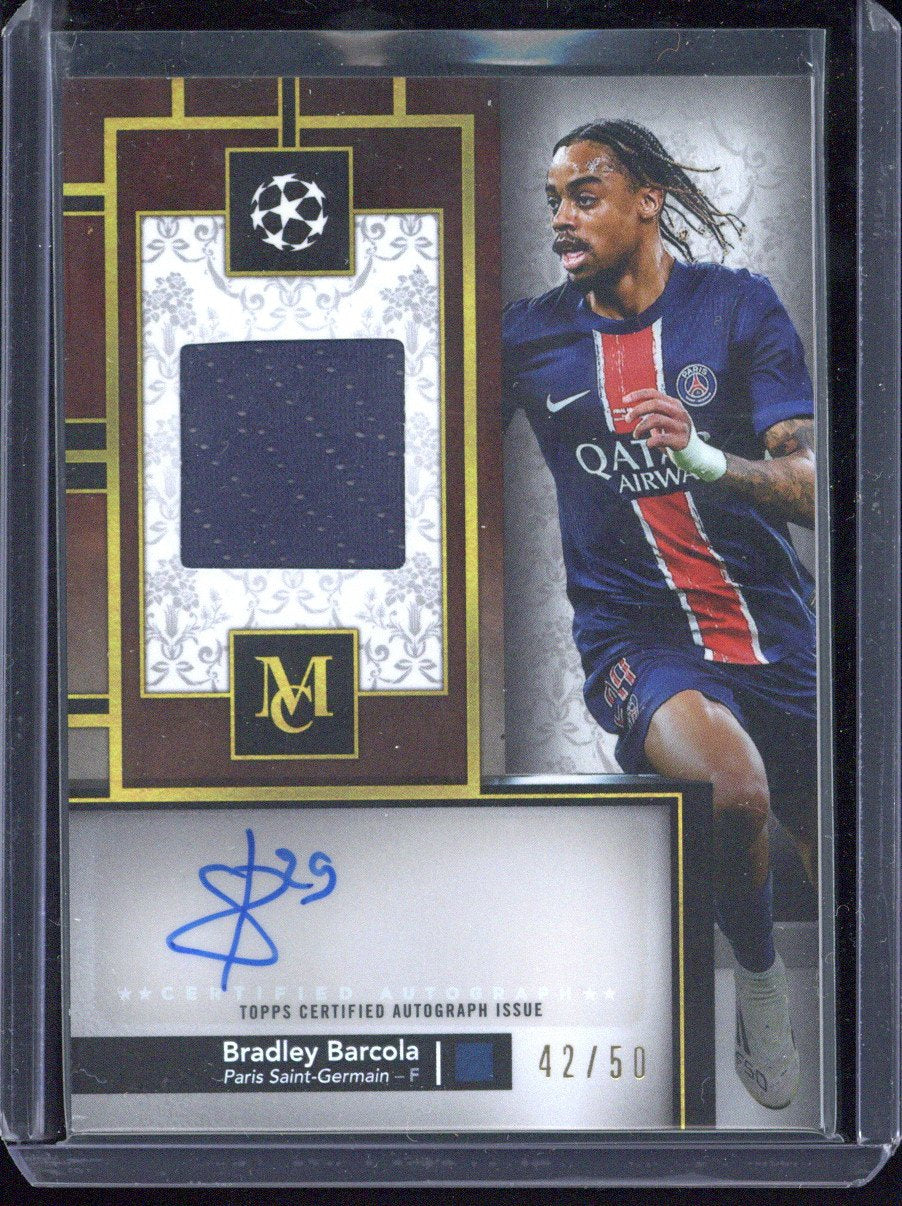 2024-25 Topps Museum UCC Bradley Barcola Autograph Relic /50