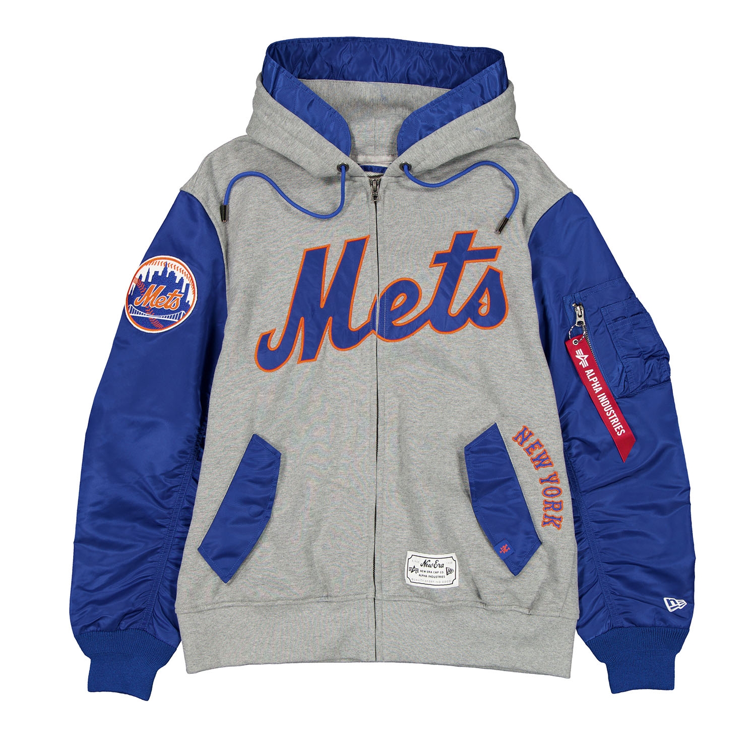 New York Mets Alpha Industries MA-1 MLB Full-Zip Fleece Jacket
