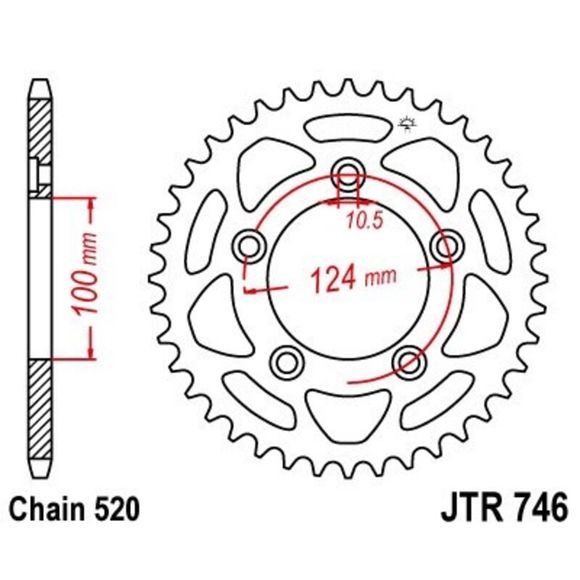 Crown JT. standard steel 746 - 520Ref: JTC01023A / 1075104003