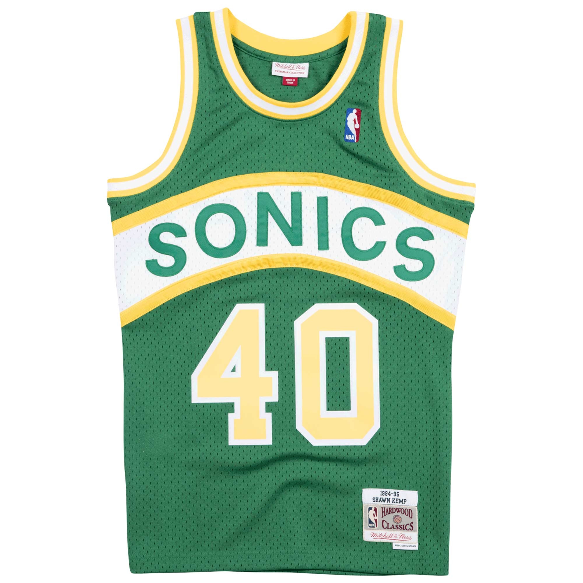 Shawn Kemp #40 Seattle SuperSonics 1994-95 Swingman NBA Jersey Green