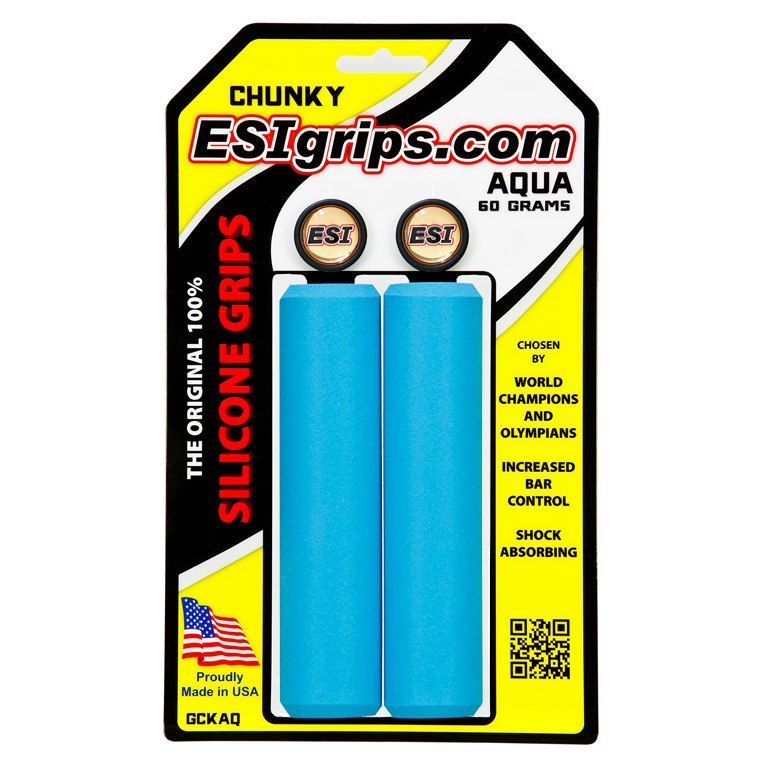 ESI Grips Chunky Handlebar Grips - Aqua