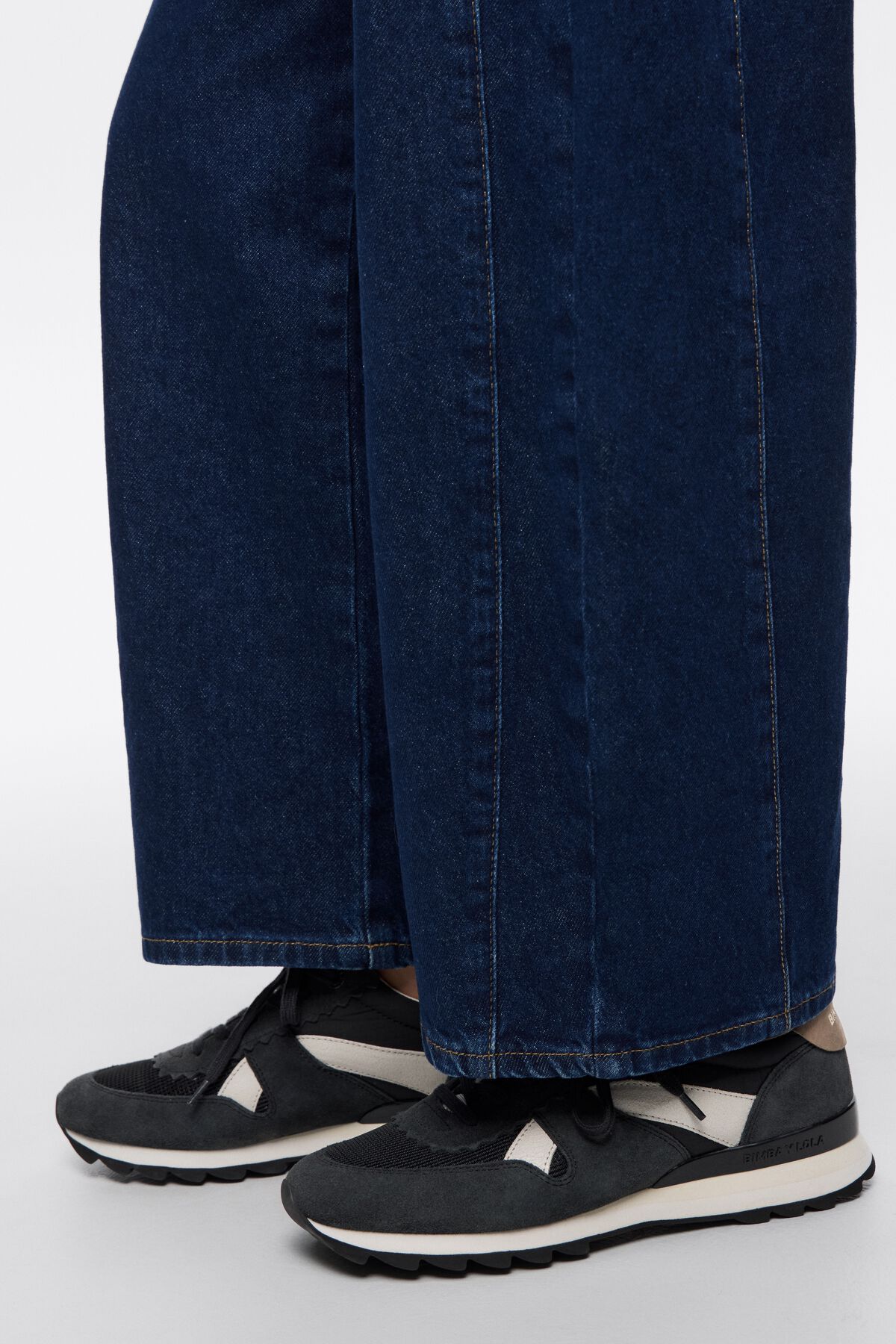 Black suede and nylon 13 19 technical sneaker