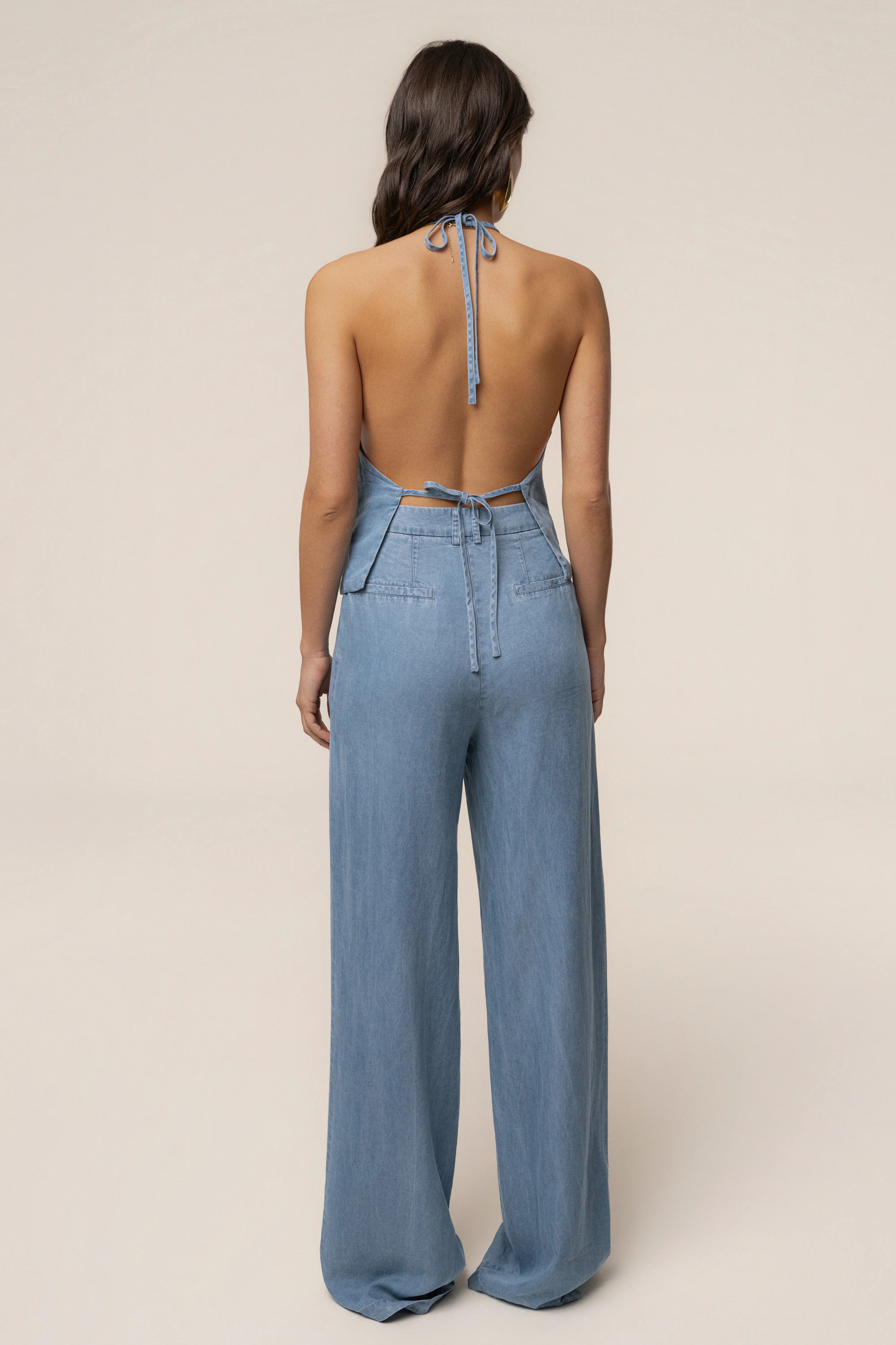 Chambray Downtown Vest Top