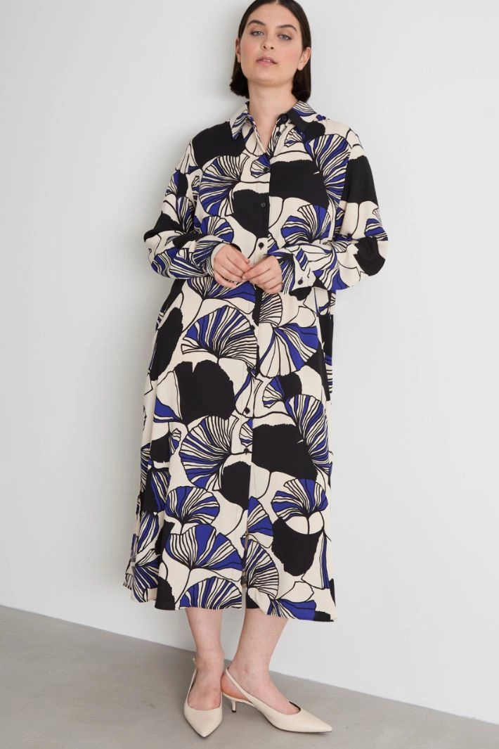 Cady shirt dress - BLUE CREAM