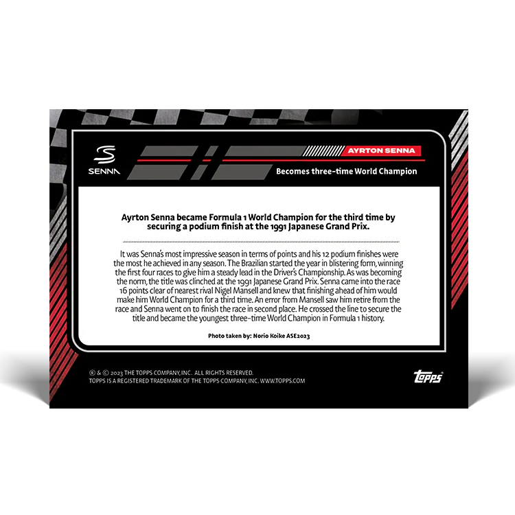 Topps UK - The Story of Senna - Card #36