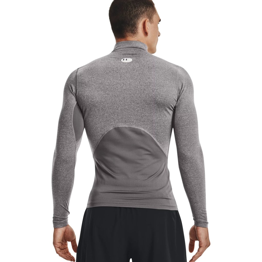 Under Armour ColdGear® Compression Mock Shirt Men - Charcoal Light Heather / Black