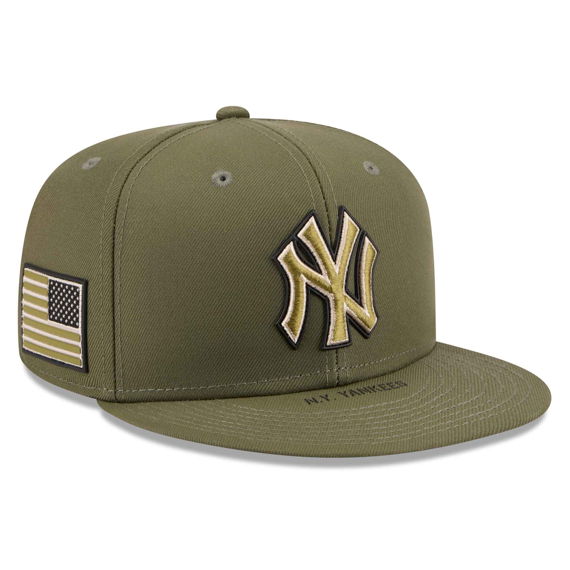 New York Yankees 2026 MLB Armed Forces Authentic 59FIFTY Fitted Cap Olive