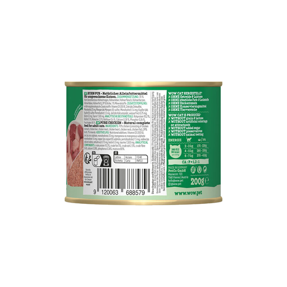 WOW Cat Wet Adult - Pure Chicken - 400 g