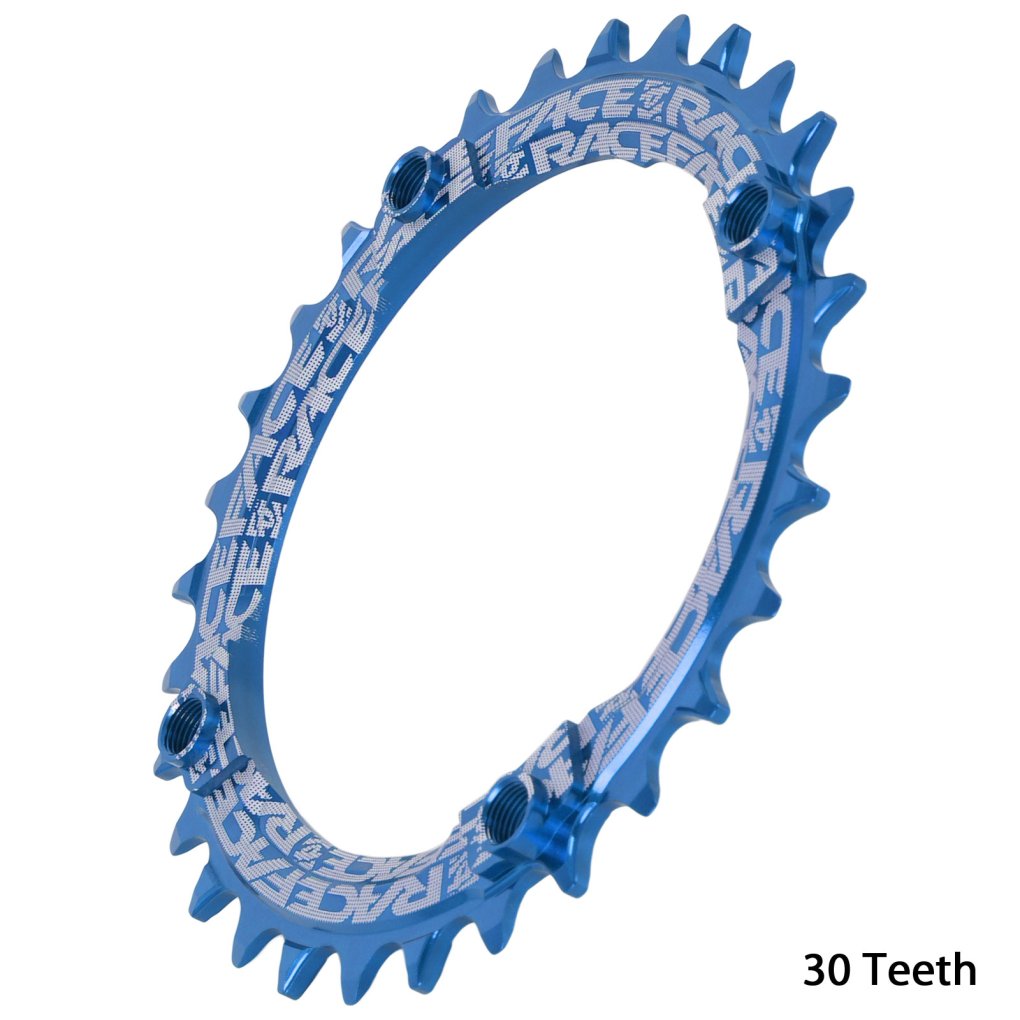 Race Face Narrow Wide Chainring - 4 Bolt - 104mm - blue