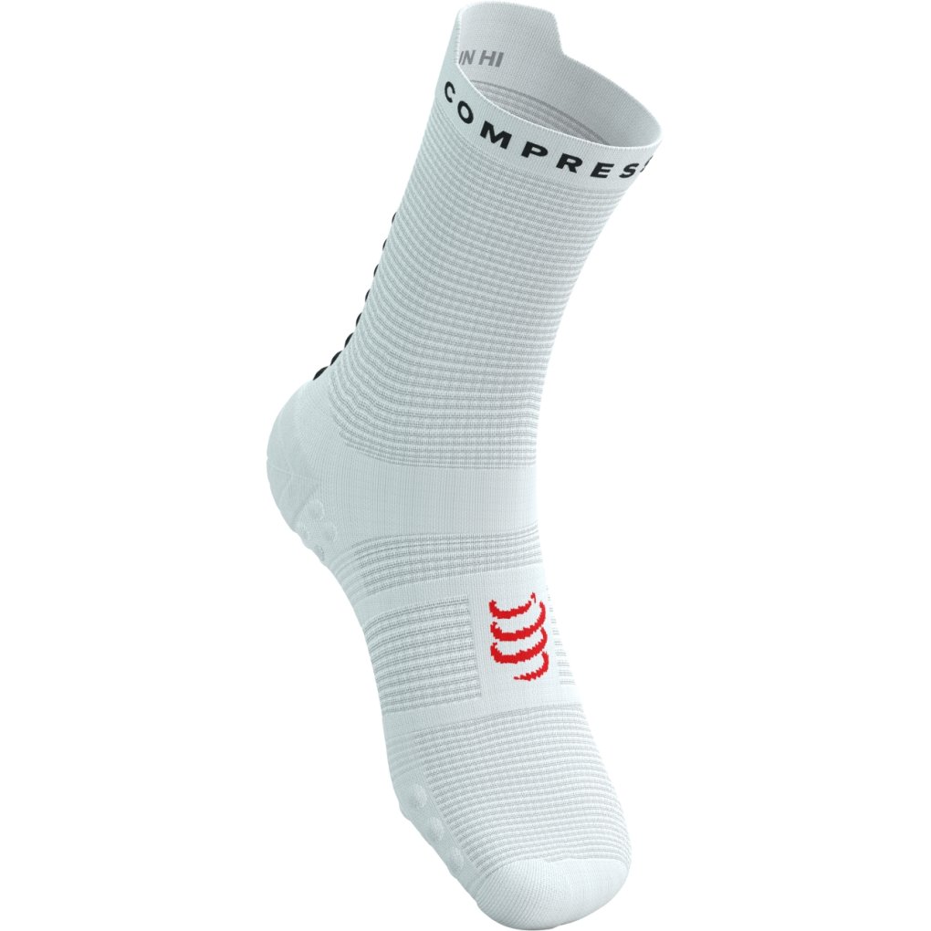 Compressport Pro Racing Compression Socks v4.0 Run High - white/black/core red