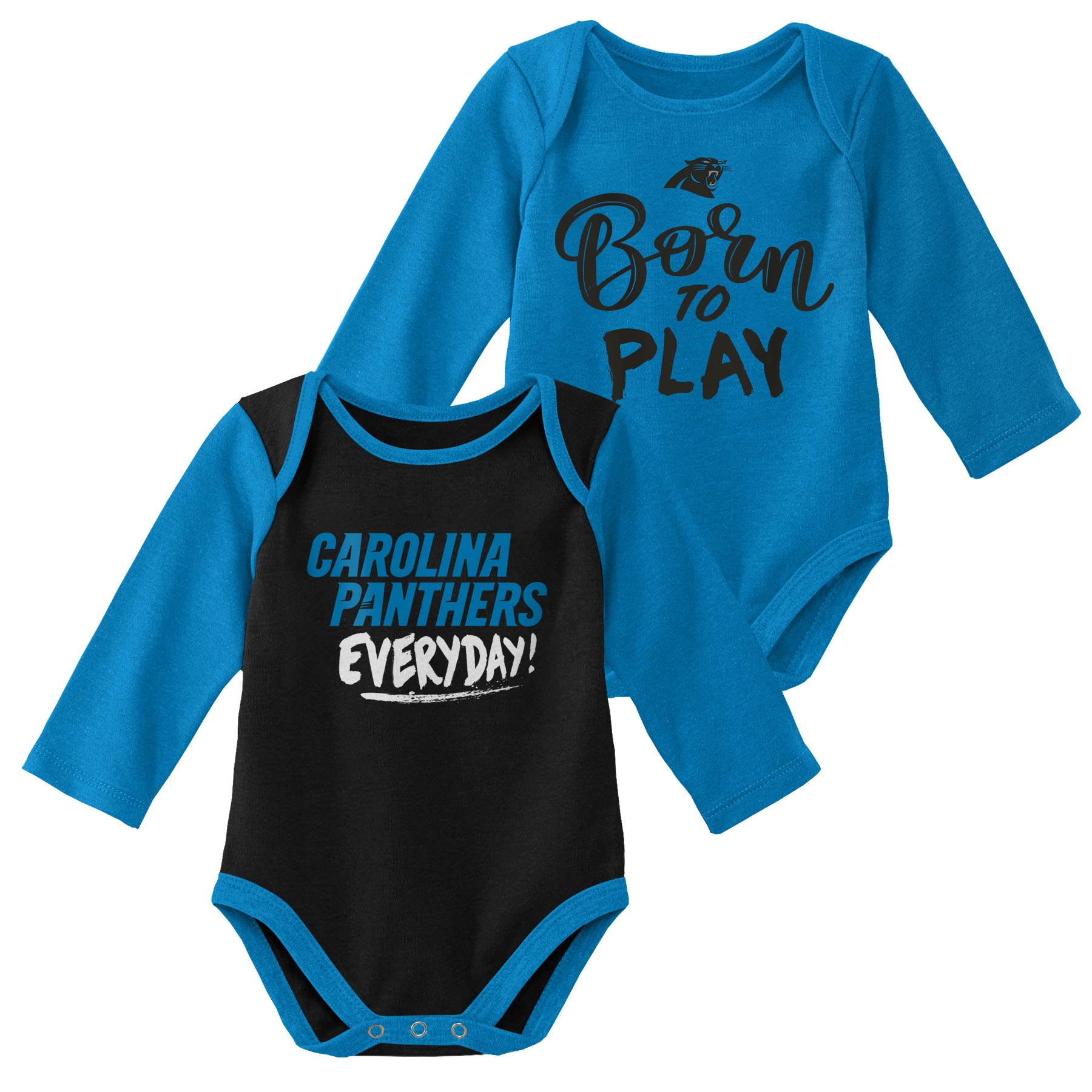 Carolina Panthers Born to Play NFL Baby Bodysuit Set (2-Piece)