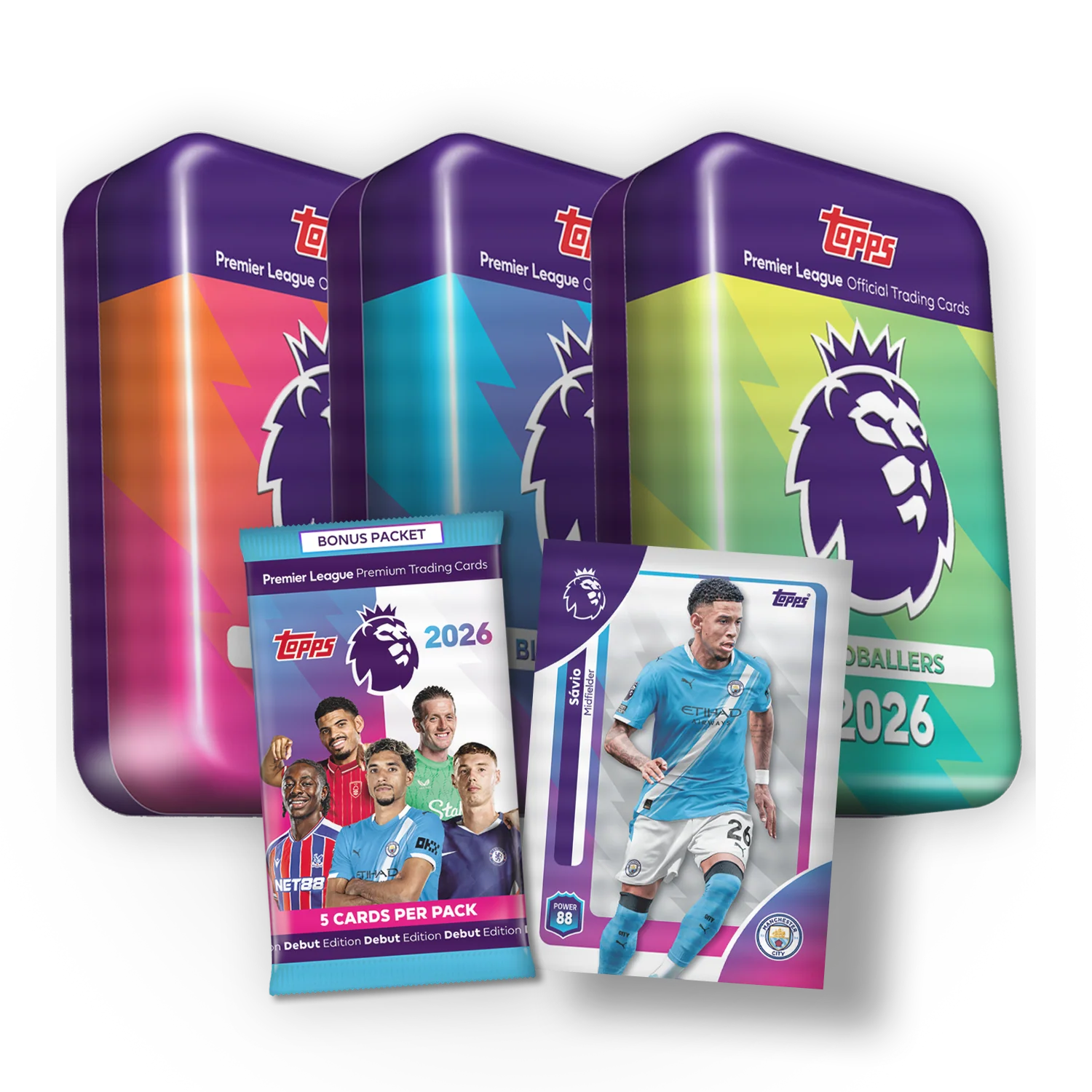 Topps Premier League 2026 - Debut Edition - Mega Tin Parallel Bundle