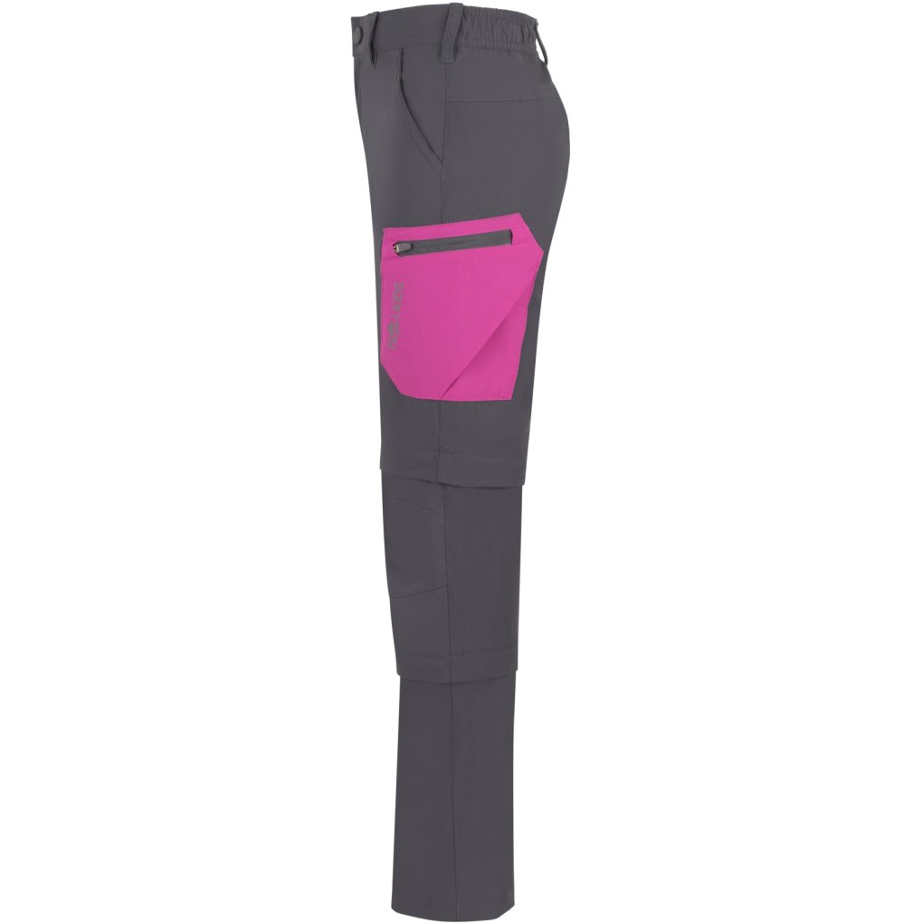 Trollkids Preikestolen Double Zip-Off Pants Kids - Graphite/Fresh Berry