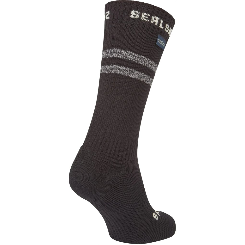 SealSkinz Runton Waterproof Cold Weather Mid Length Socks with Hydrostop - Black