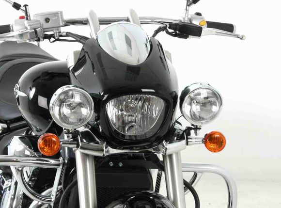 Hepco & Becker Twinlight (road) lights with bracket and cable - chromeSUZUKI 1500 VZ 1500 MARAUDER - 2009 - 2010Ref: HBE00521A / 400332 00 02