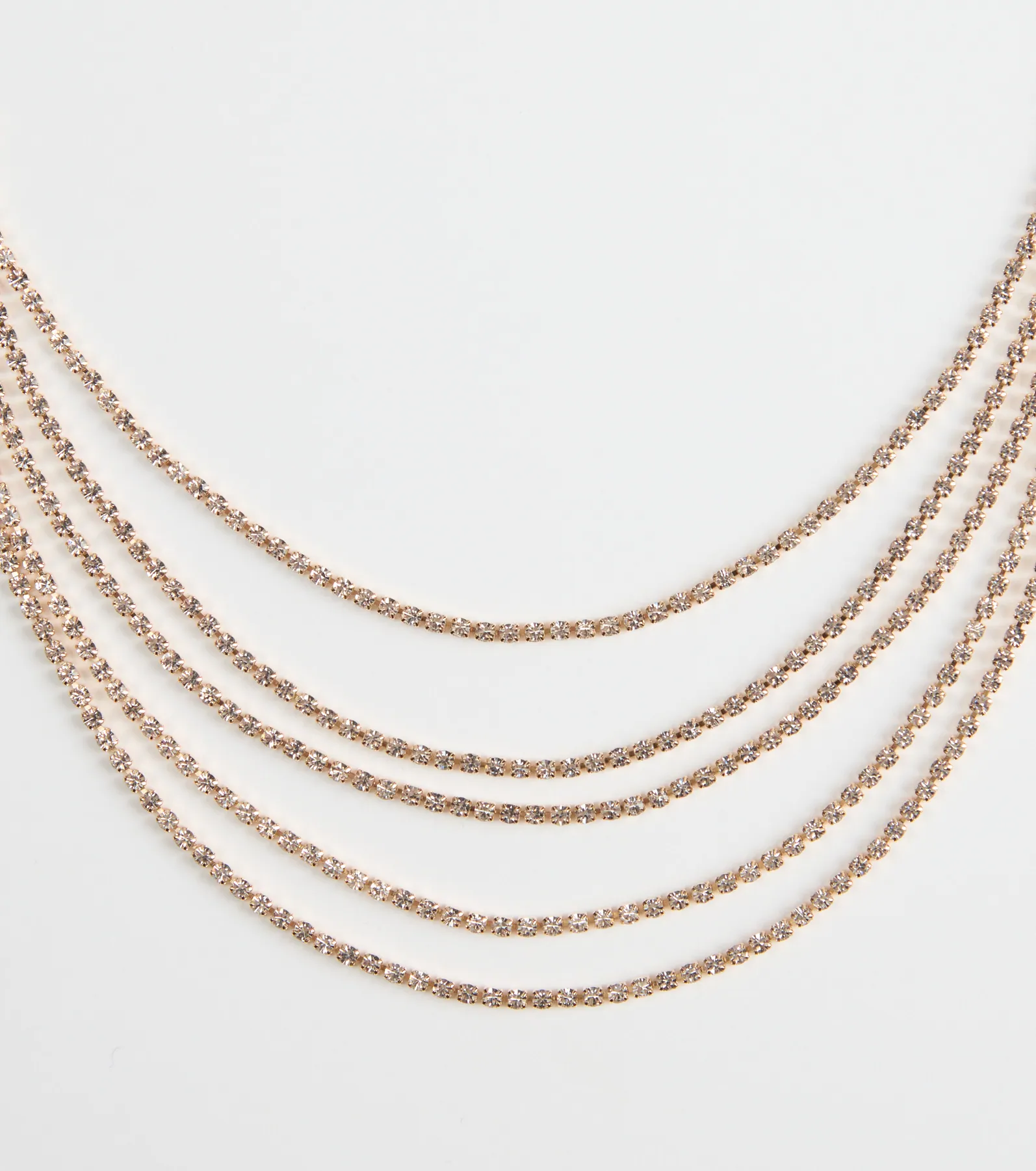 Perfect Girl Layered Rhinestone Necklace