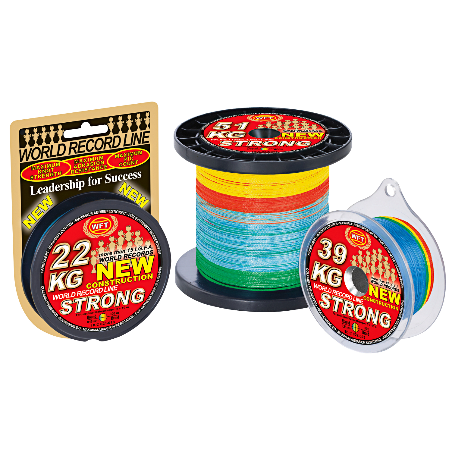 WFT Fishing Line KG Strong (multi-colour)