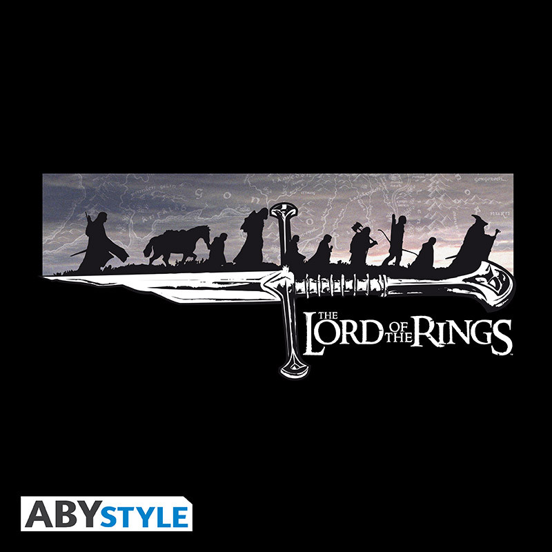 THE LORD OF THE RINGS Unisex black Tshirt The Fellowship