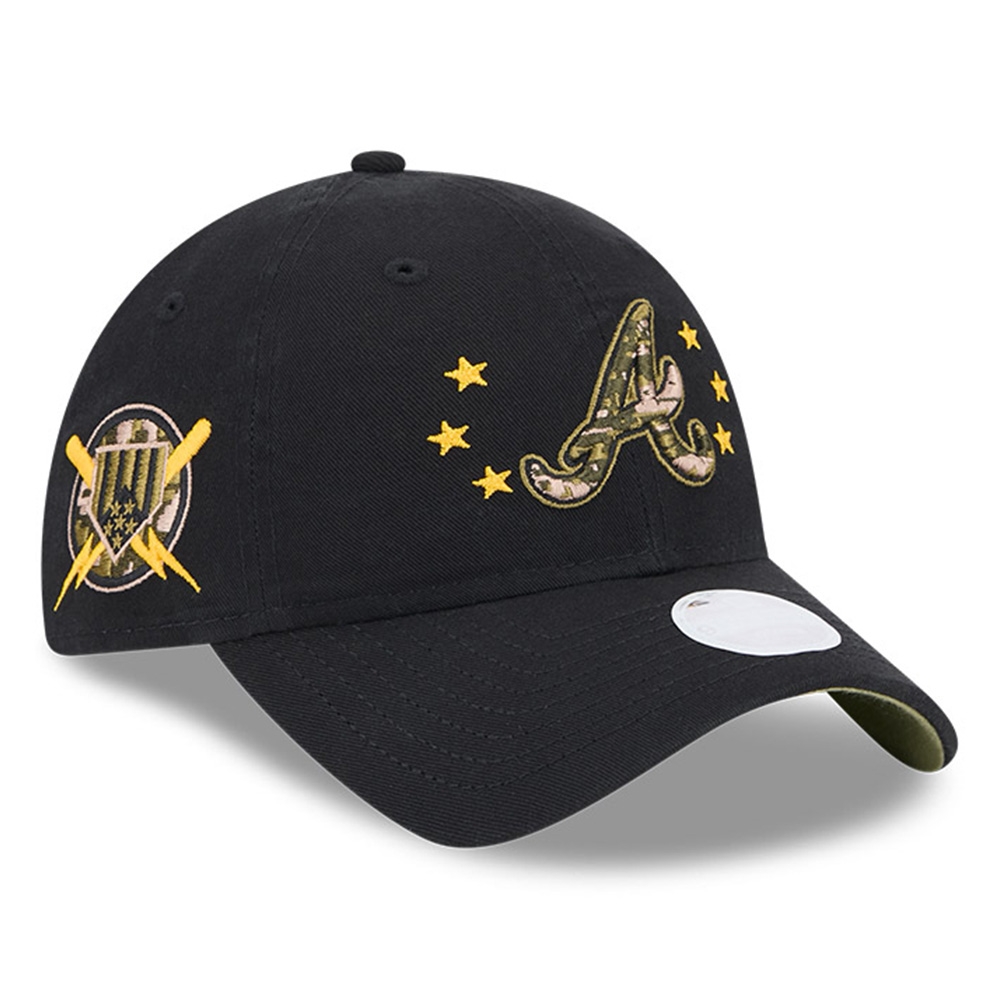 Atlanta Braves 2024 MLB Armed Forces New Era Women's 9TWENTY Cap Black