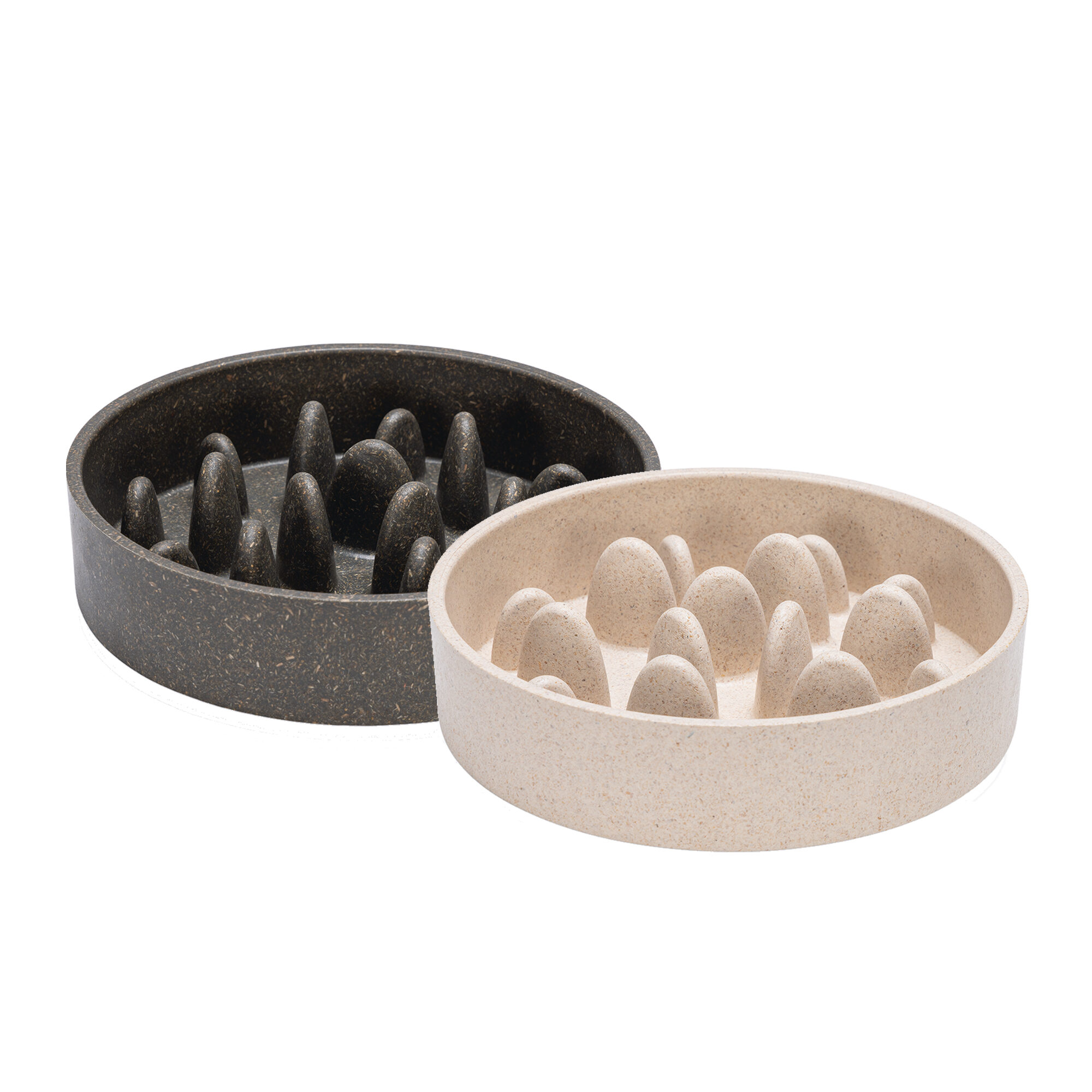 Designed by Lotte Bamboo Slowfeeder Pom - Cat - Beige