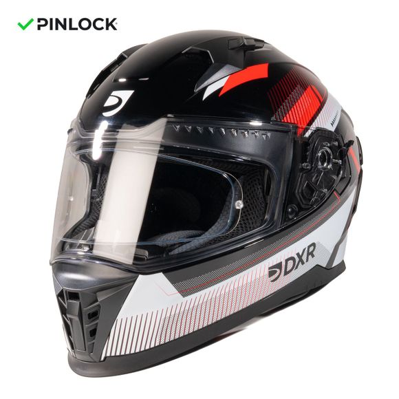 DXR EROS VOX Full-Face Helmet - Black / RedRef: DX0734