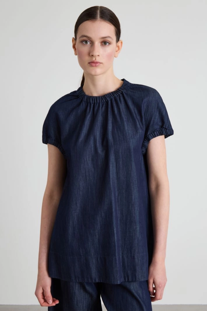 Lightweight denim top - BLUE