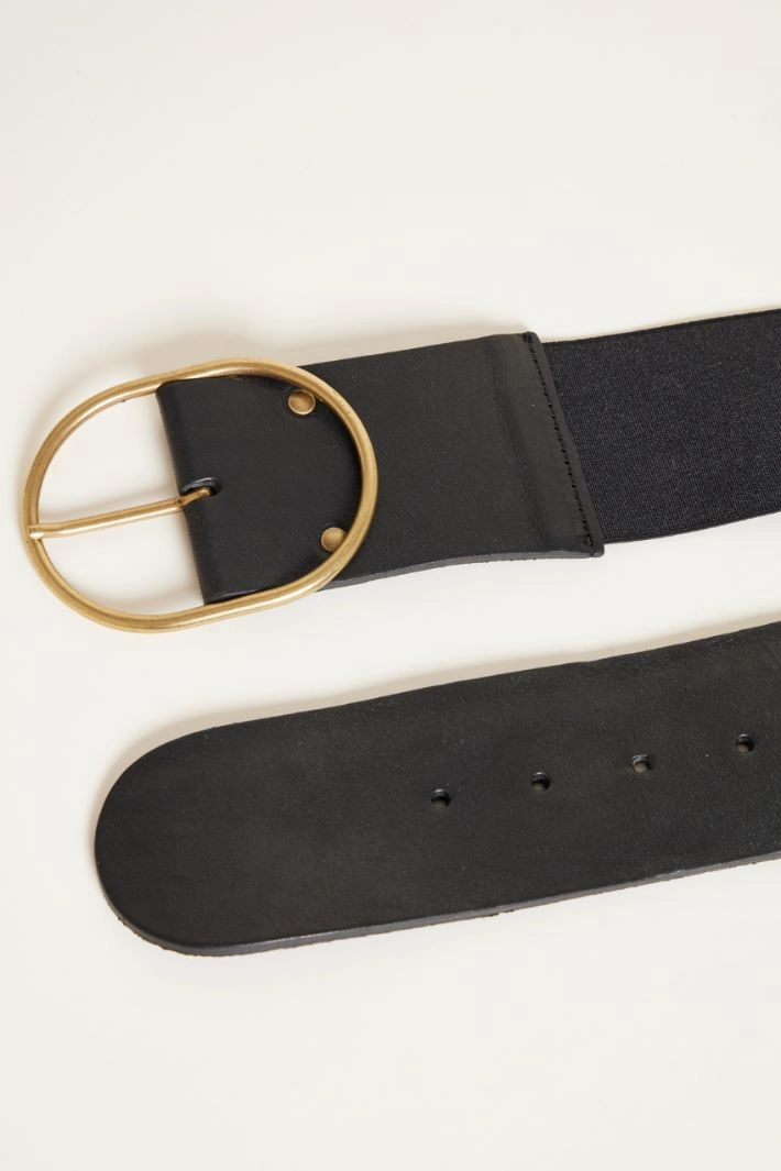 Belt with elastic insert - BLACK